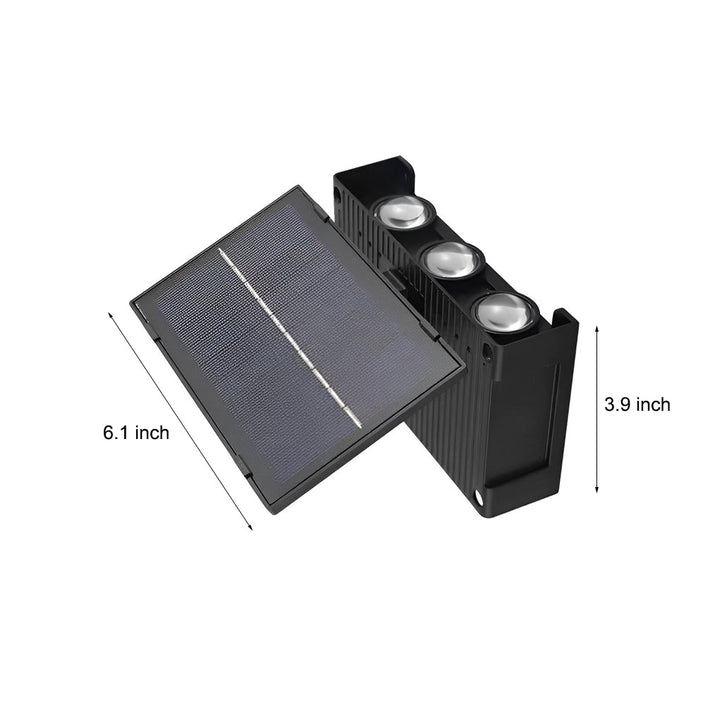 Rectangular Waterproof Up and Down Light LED Modern Solar Wall Lamp | Kalsten
