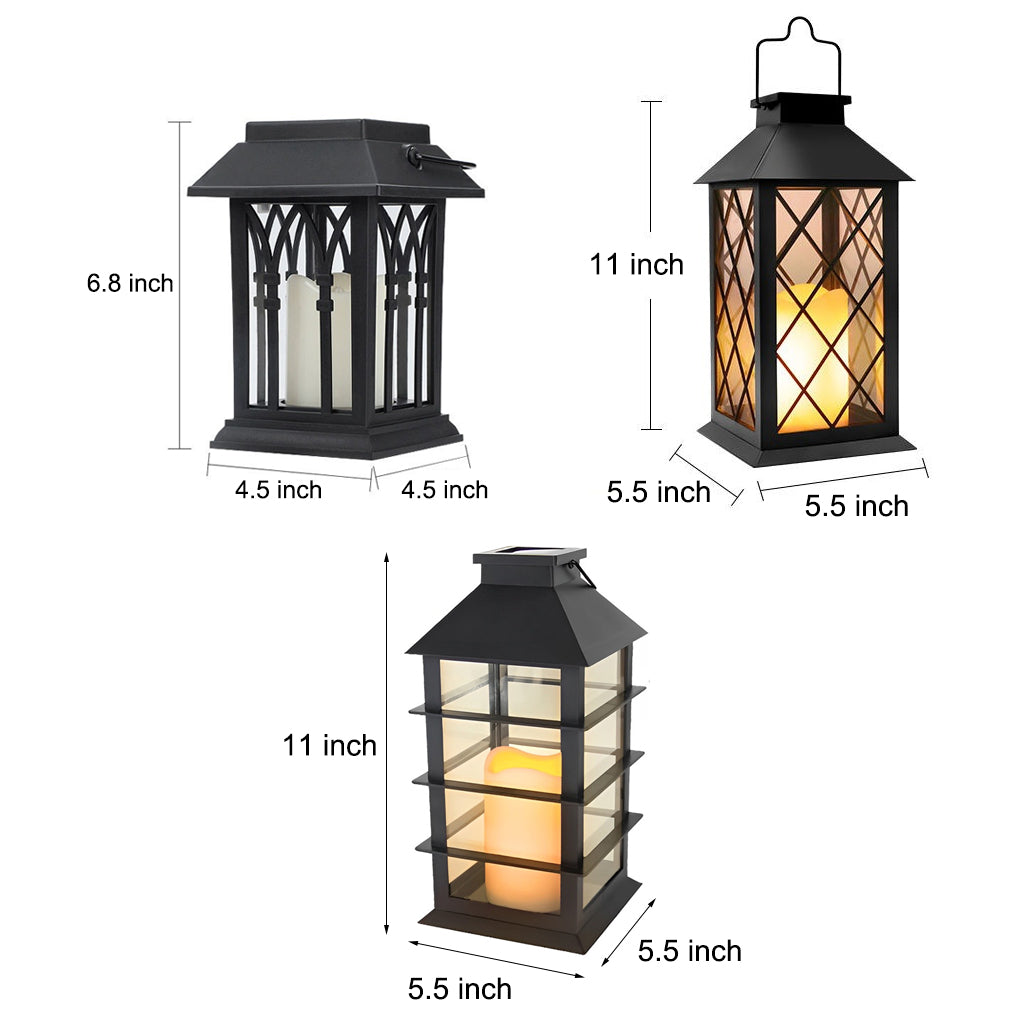 Portable Lantern Waterproof LED Intelligent Black Solar Outdoor Lights | Kalsten