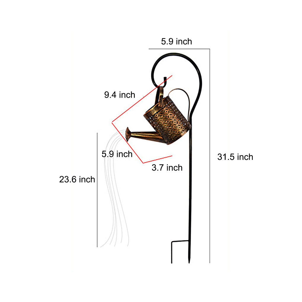 Creative Iron Kettle Shower Waterproof LED Modern Solar Garden Lights | Kalsten