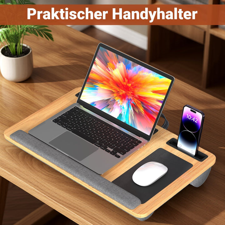 Laptop cushion ergonomic laptop table with wrist rest & padded | Kalsten
