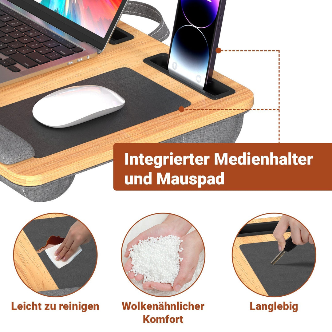 Laptop cushion ergonomic laptop table with wrist rest & padded | Kalsten
