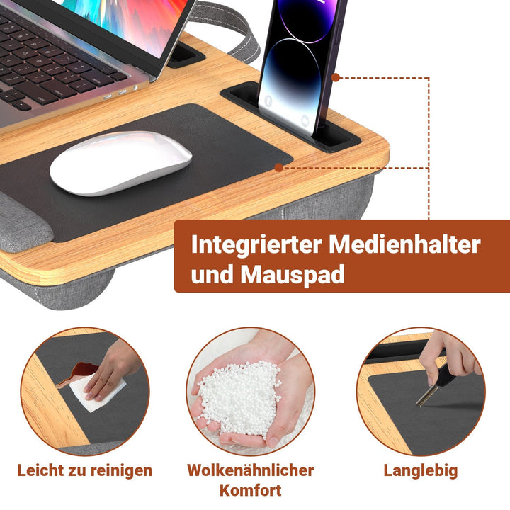 Laptop cushion ergonomic laptop table with wrist rest & padded | Kalsten