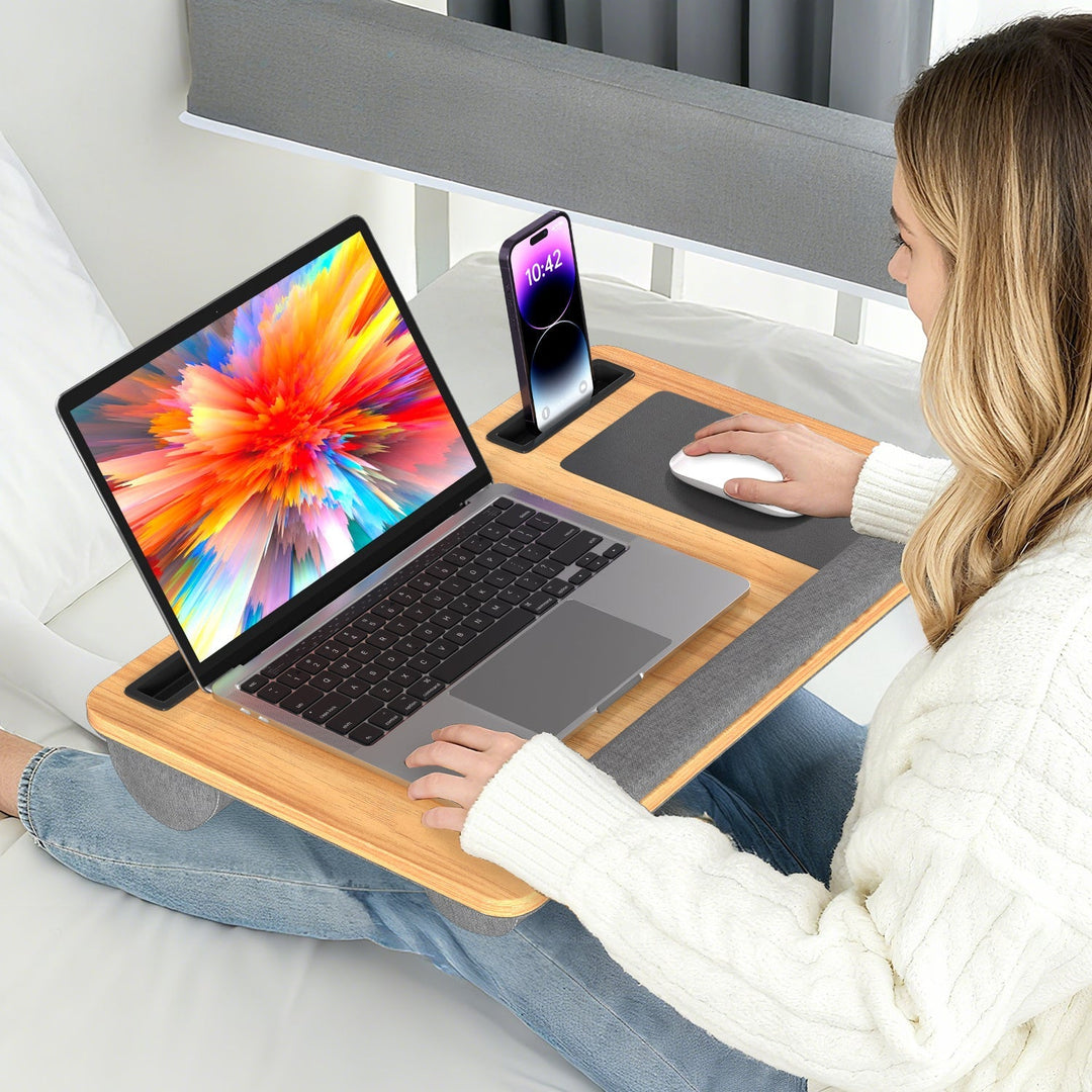 Laptop cushion ergonomic laptop table with wrist rest & padded | Kalsten