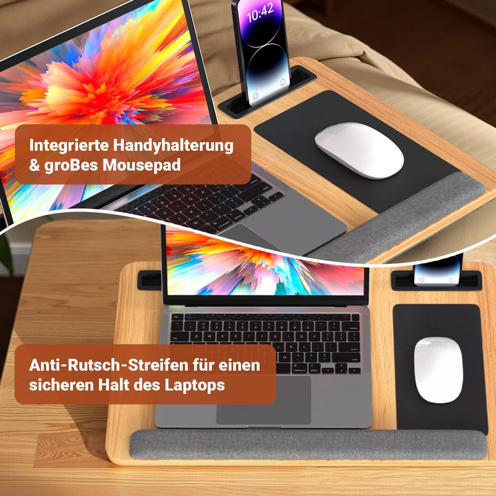 Laptop cushion ergonomic laptop table with wrist rest & padded | Kalsten
