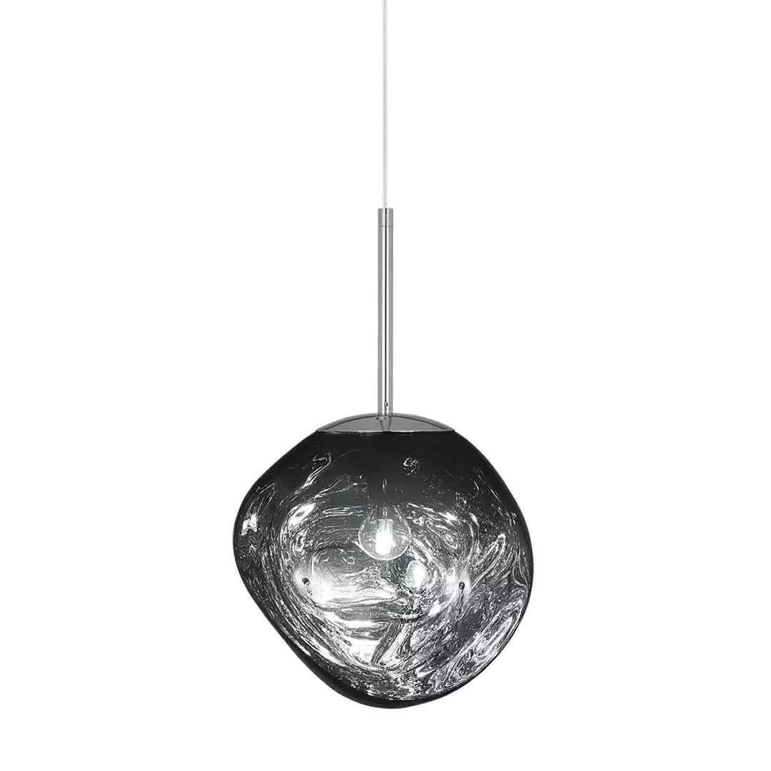 Pendant Lamp Metal 11 in Adjustable Ceiling Light Silver Gold Rose Gold Smoky Gray | Kalsten