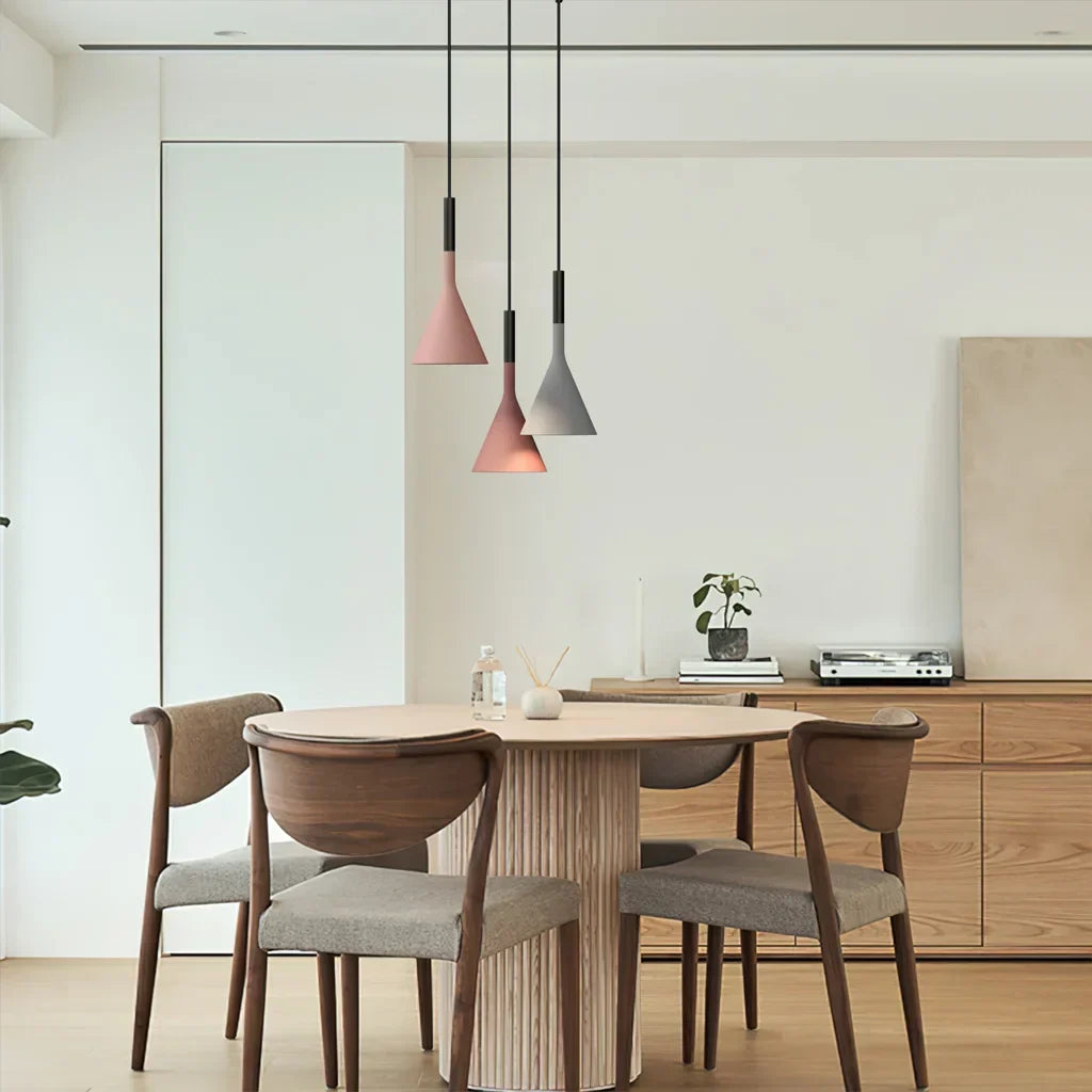 Pendant Light Concrete 10 in Grey Adjustable Dining Room Kitchen Island Hanging Ceiling Lamp | Kalsten