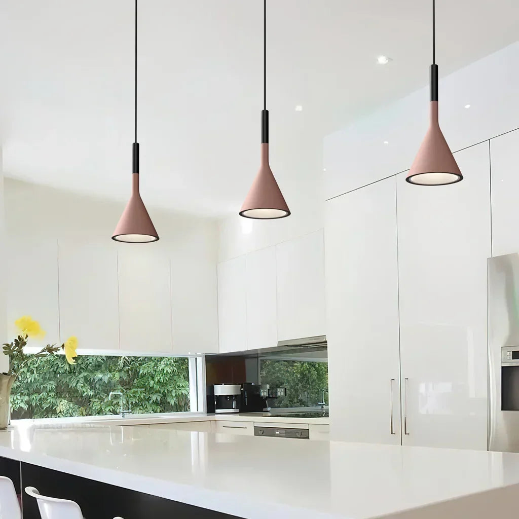 Pendant Light Concrete 10 in Grey Adjustable Dining Room Kitchen Island Hanging Ceiling Lamp | Kalsten