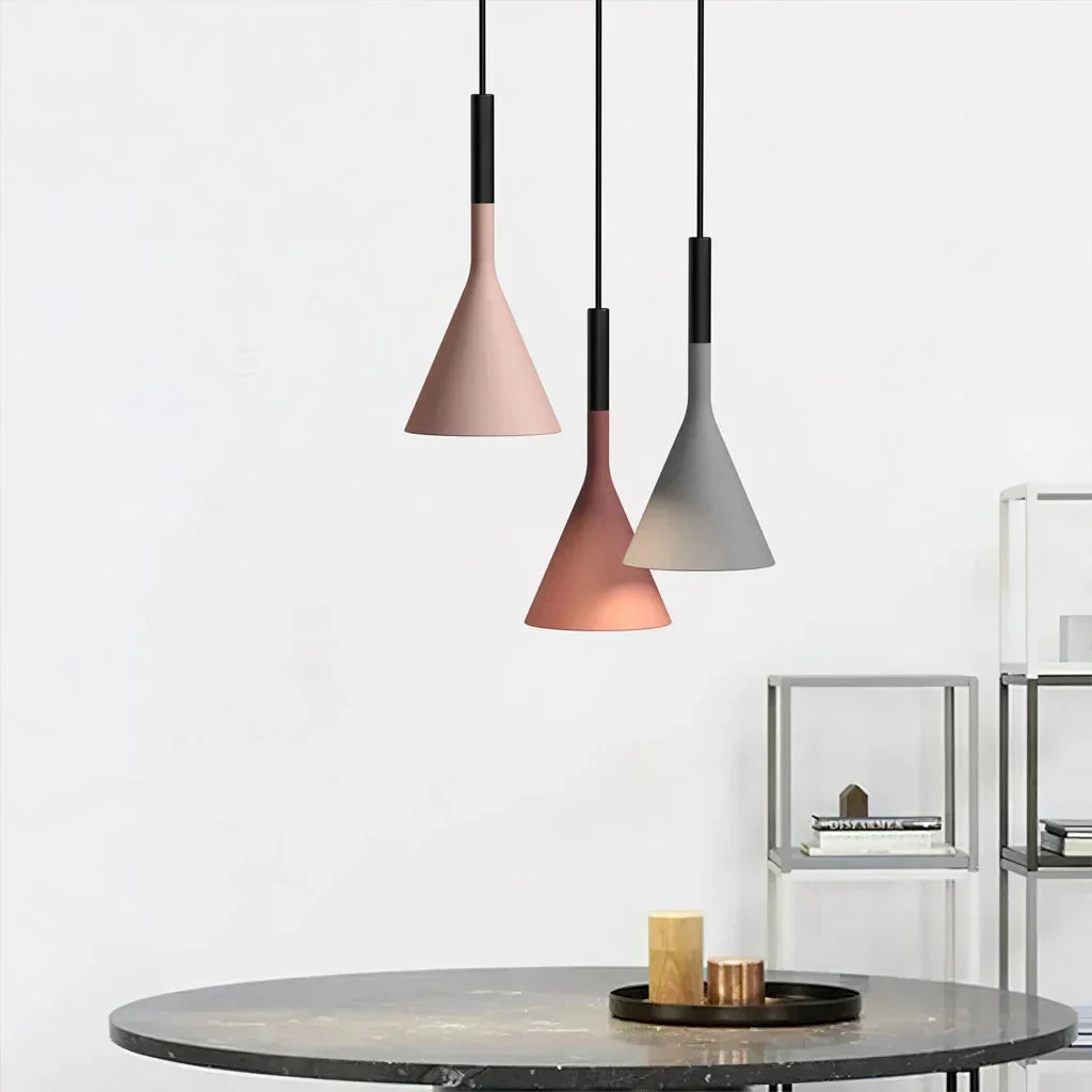 Pendant Light Concrete 10 in Grey Adjustable Dining Room Kitchen Island Hanging Ceiling Lamp | Kalsten
