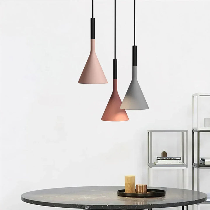 Pendant Light Concrete 10 in Grey Adjustable Dining Room Kitchen Island Hanging Ceiling Lamp | Kalsten