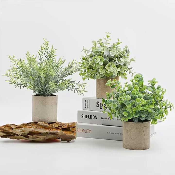 Kalsten | Leafora Artificial Plants in Modern Pots Decor | 3pcs Set