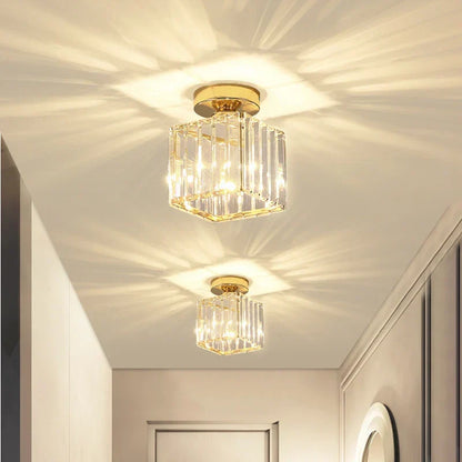 Crystal ceiling light – Luxury lampshade made of crystal for hallway and living room | Bowlift