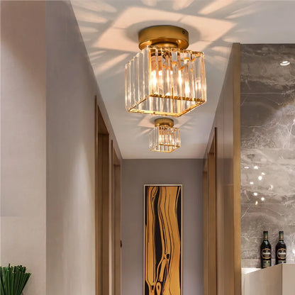 Crystal Ceiling Light – Luxury Crystal Lampshade for Hallway and Living Room | Karnz