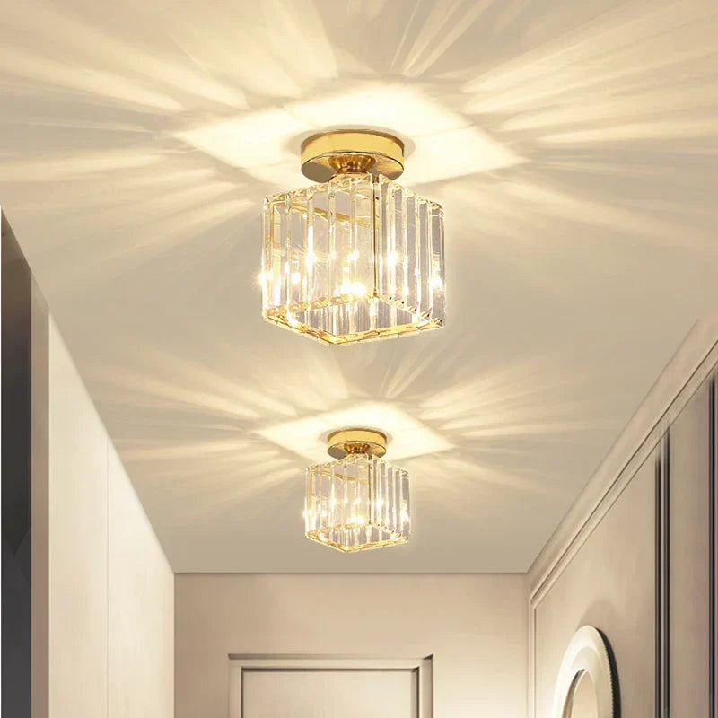 Crystal Ceiling Light – Luxury Crystal Lampshade for Hallway and Living Room | Karnz