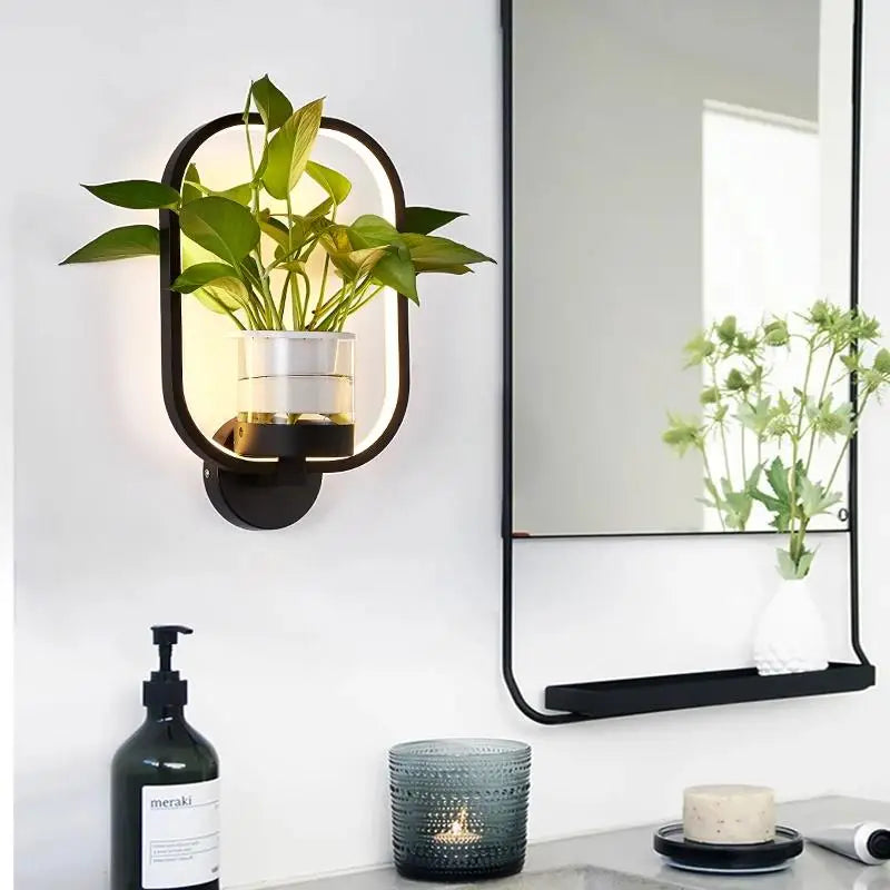 Wall Lamp with Glass Plant Holder Kalsten