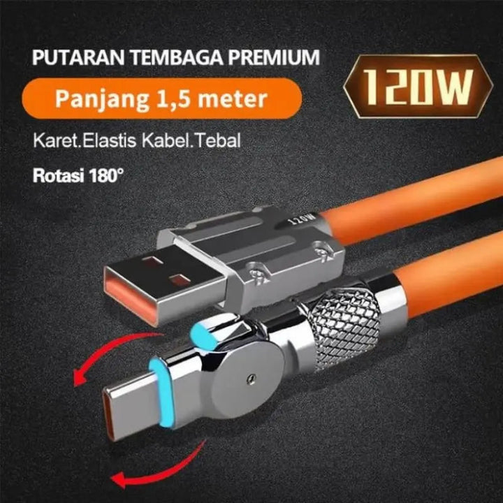 Kalsten | Illuminated 540° Redatable data cable – High quality & fast charging