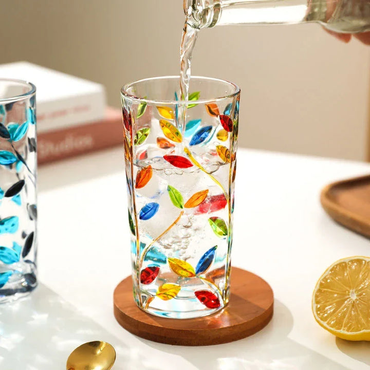 Hand-painted glass leaf cup | Kalsten