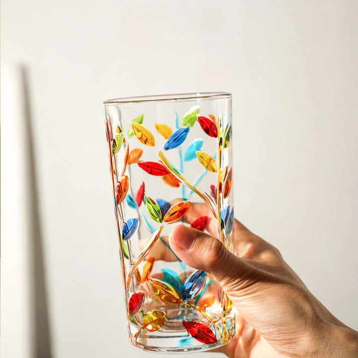 Hand-painted glass leaf cup | Kalsten
