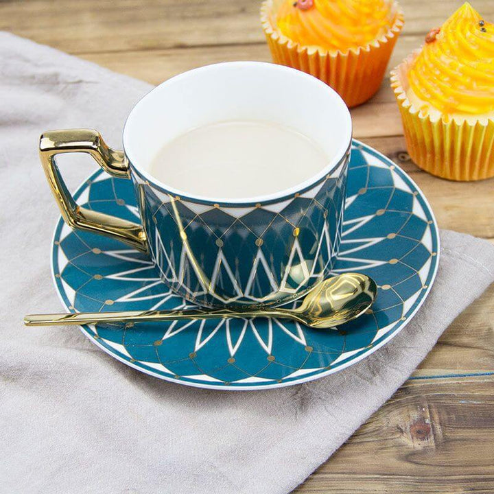 Kalsten | Square A Retro-Pattern Coffee Mug
