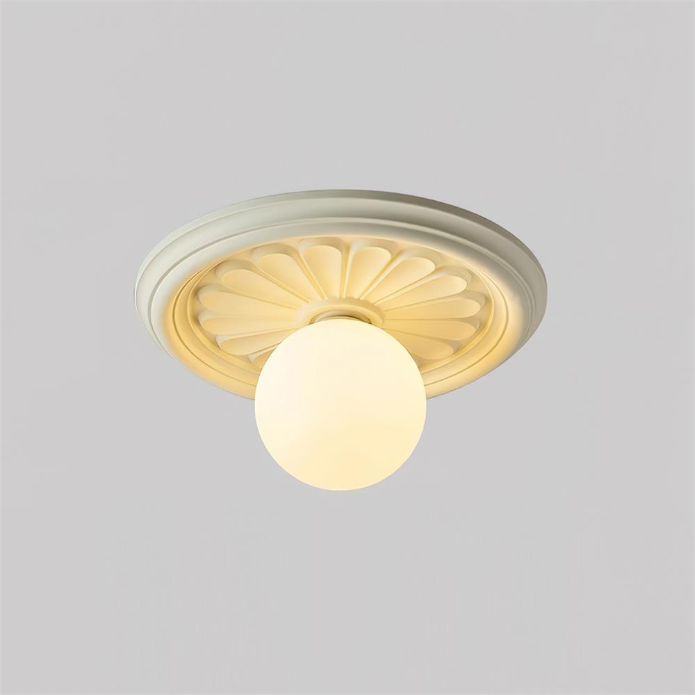 Ceiling Light Acrylic 13.7 in Beige Flush Mount Living Room Bedroom Decorative Fixture | Kalsten