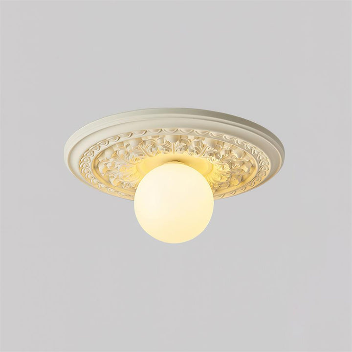 Ceiling Light Acrylic 13.7 in Beige Flush Mount Living Room Bedroom Decorative Fixture | Kalsten