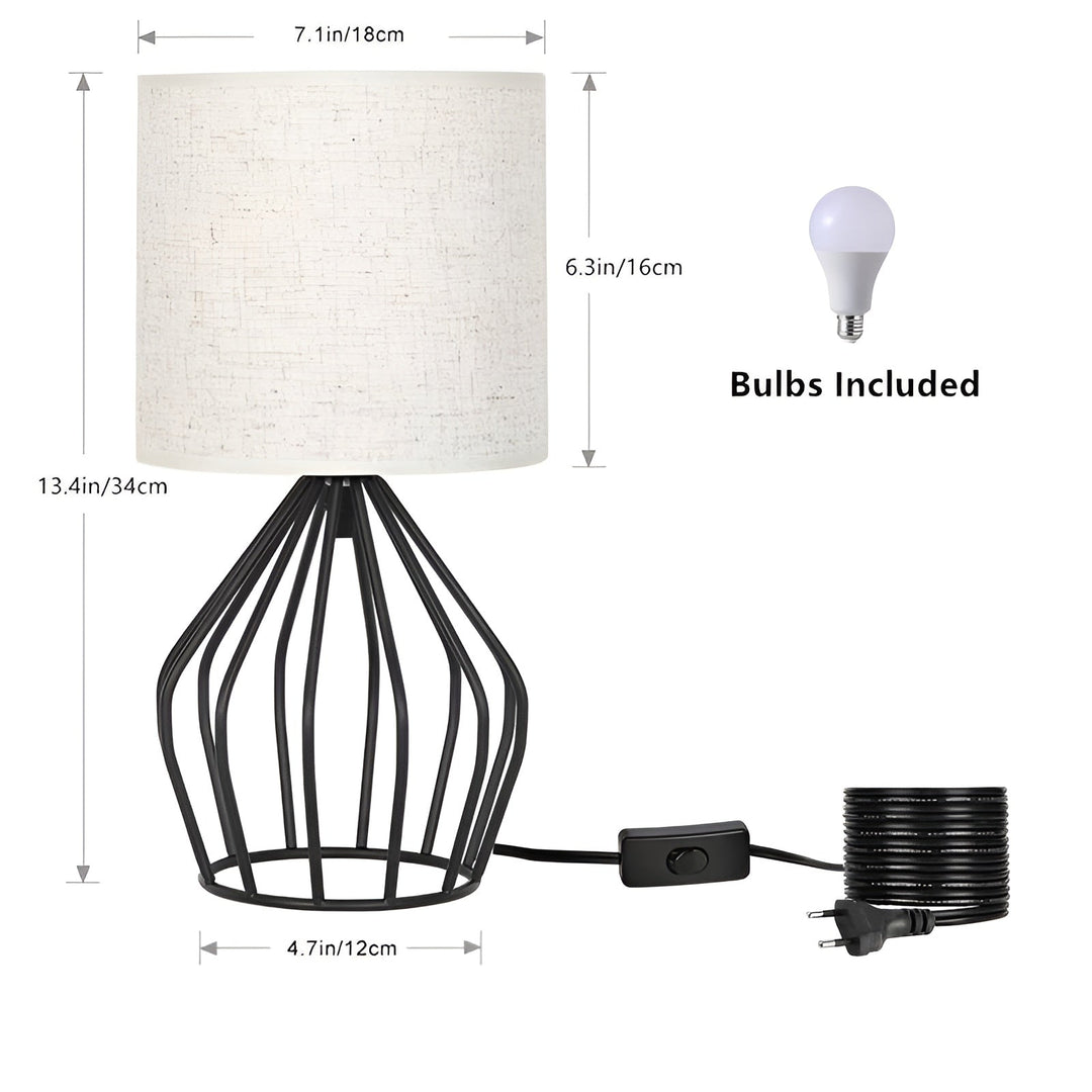 Elegant Table Lamp with Linen Shade and Metal Base – Perfect Lighting Kalsten
