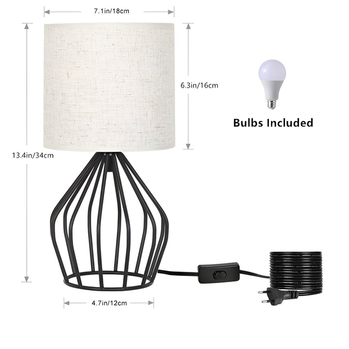 Elegant Table Lamp with Linen Shade and Metal Base – Perfect Lighting Kalsten