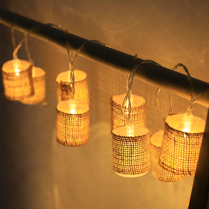 Linen Lantern String Lights | Kalsten