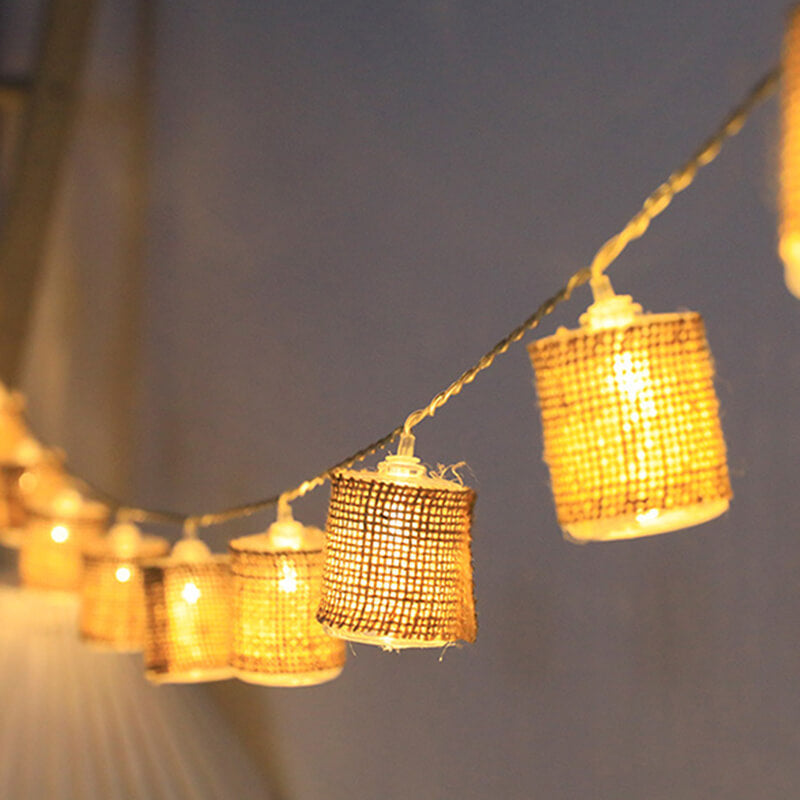 Linen Lantern String Lights | Kalsten
