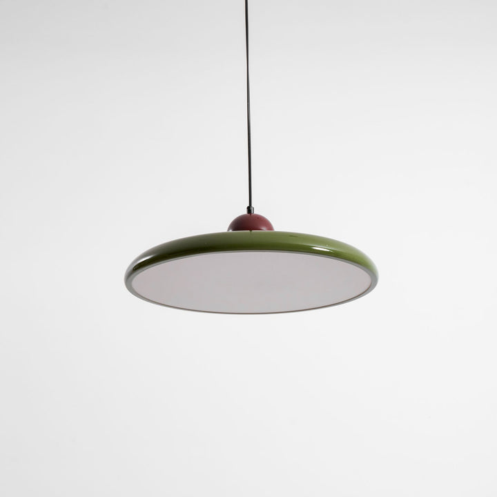 Metal Pendant Ceiling Light 11.8 in Round Disk Warm LED Indoor Dining Room Kitchen Island Hanging Fixture | Kalsten