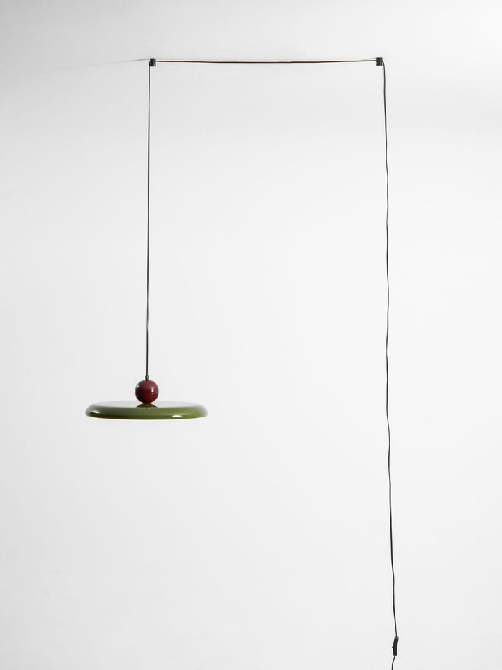 Metal Pendant Ceiling Light 11.8 in Round Disk Warm LED Indoor Dining Room Kitchen Island Hanging Fixture | Kalsten