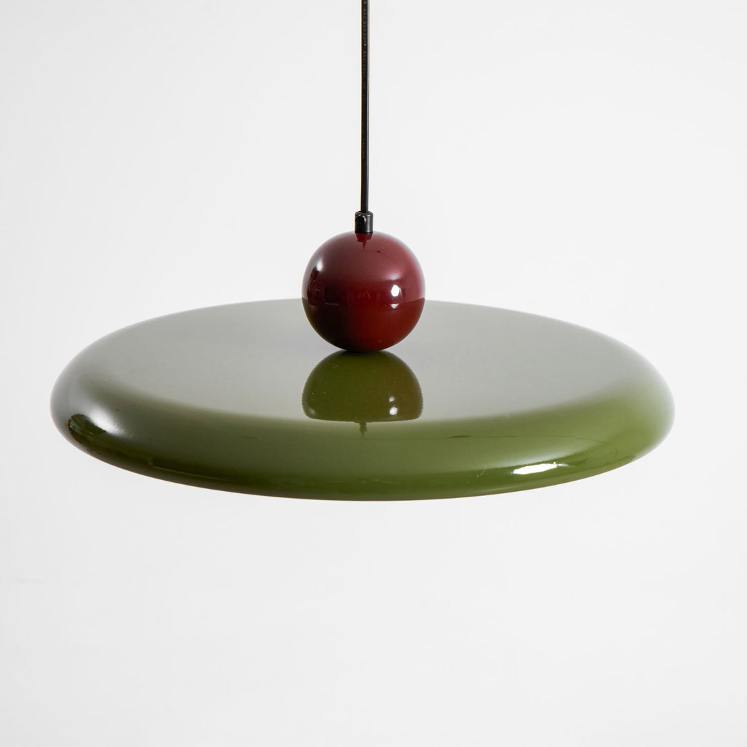 Metal Pendant Ceiling Light 11.8 in Round Disk Warm LED Indoor Dining Room Kitchen Island Hanging Fixture | Kalsten