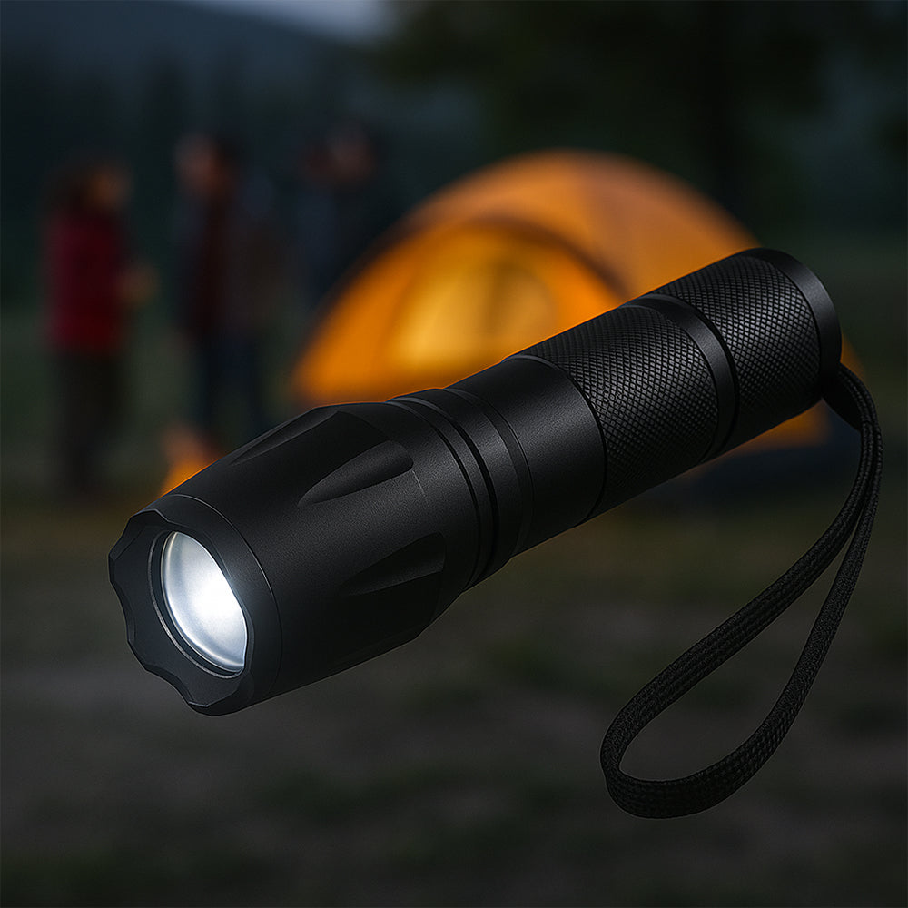 Taclight LED Zoom Flashlight (waterproof and shockproof) w/5 functions | Kalsten