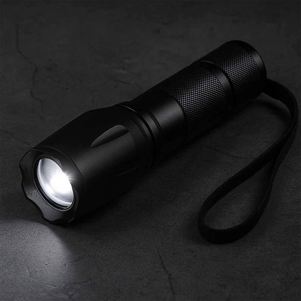 Taclight LED Zoom Flashlight (waterproof and shockproof) w/5 functions | Kalsten