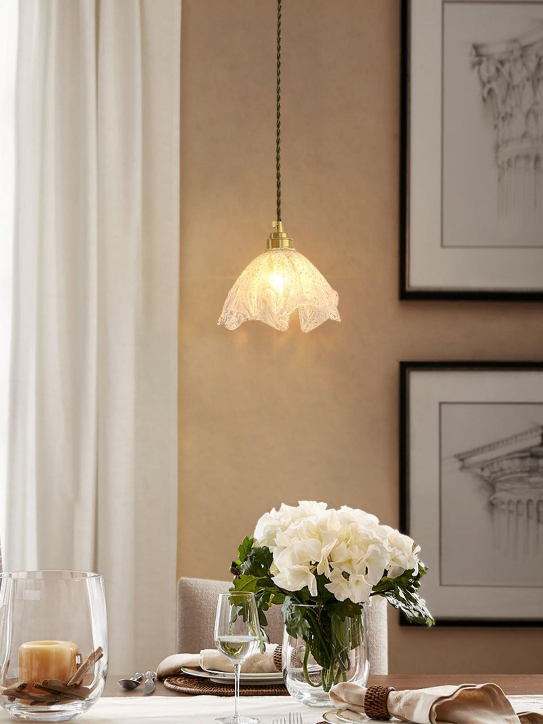 Lotus Crystal Small Pendant Light | Kalsten