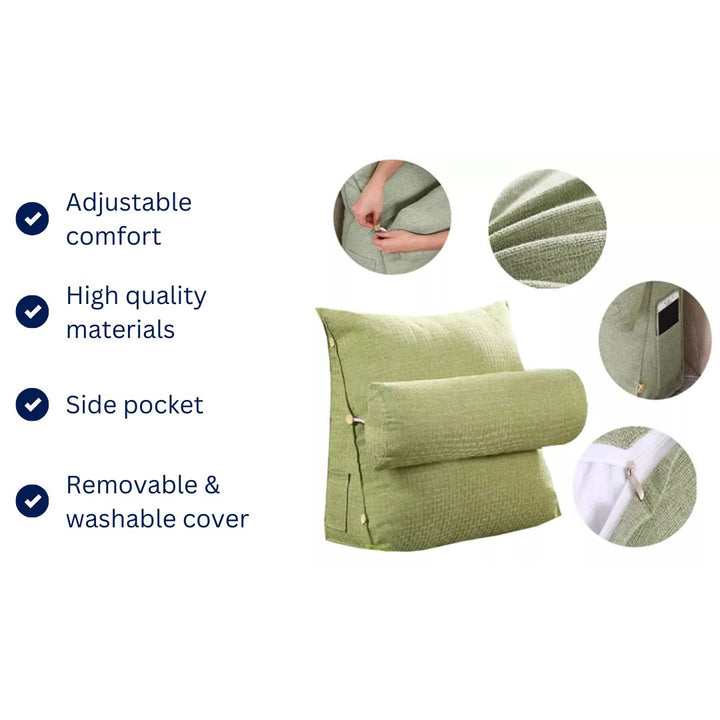 LoungeEase | Backrest Pillow for Reading and TV - Lumbar Support Adjustable Bed Pillow - Comfort Posture - Versatile Use Pillow Kalsten