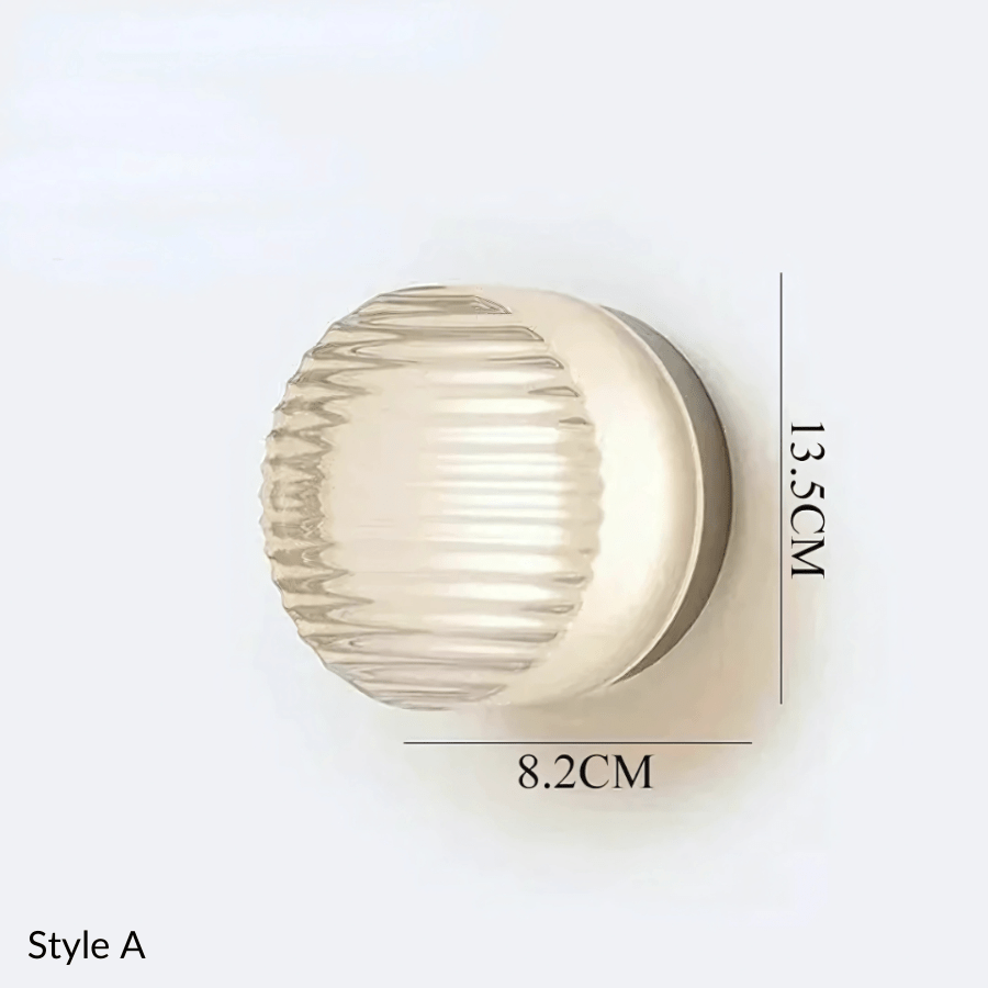 Luminara | Elegant Modern Metal Glass Wall Sconce Light Fixture | Kalsten