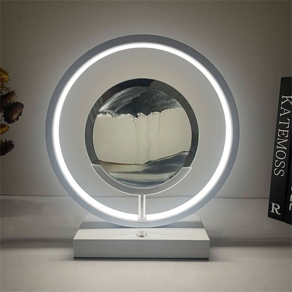 3D LED Sand Art Table Lamp with USB Charging for Relaxing Ambiance | Kalsten