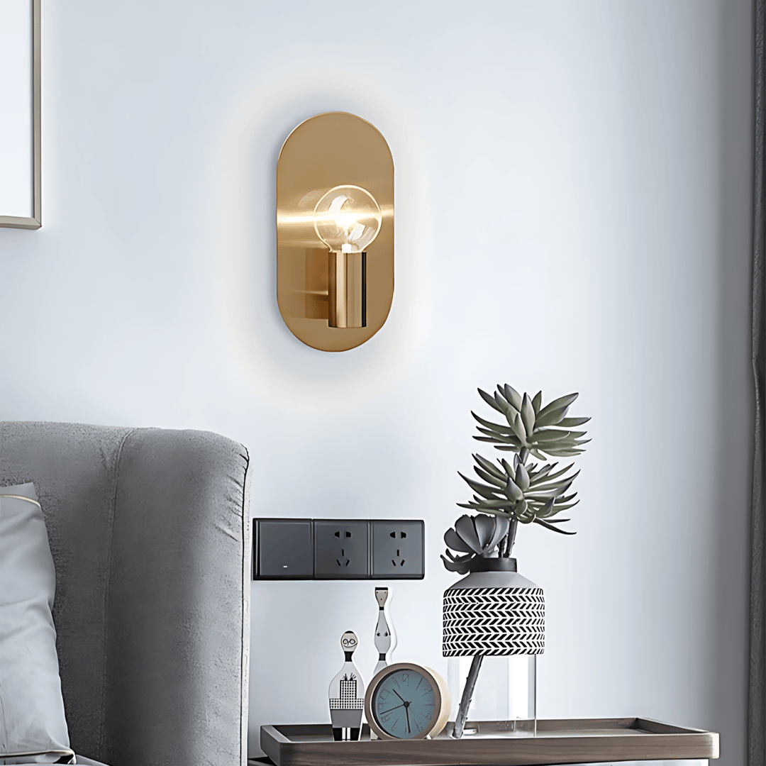 Lunaria | Elegant Minimalist Oval Wall Sconce Light Fixture | Kalsten