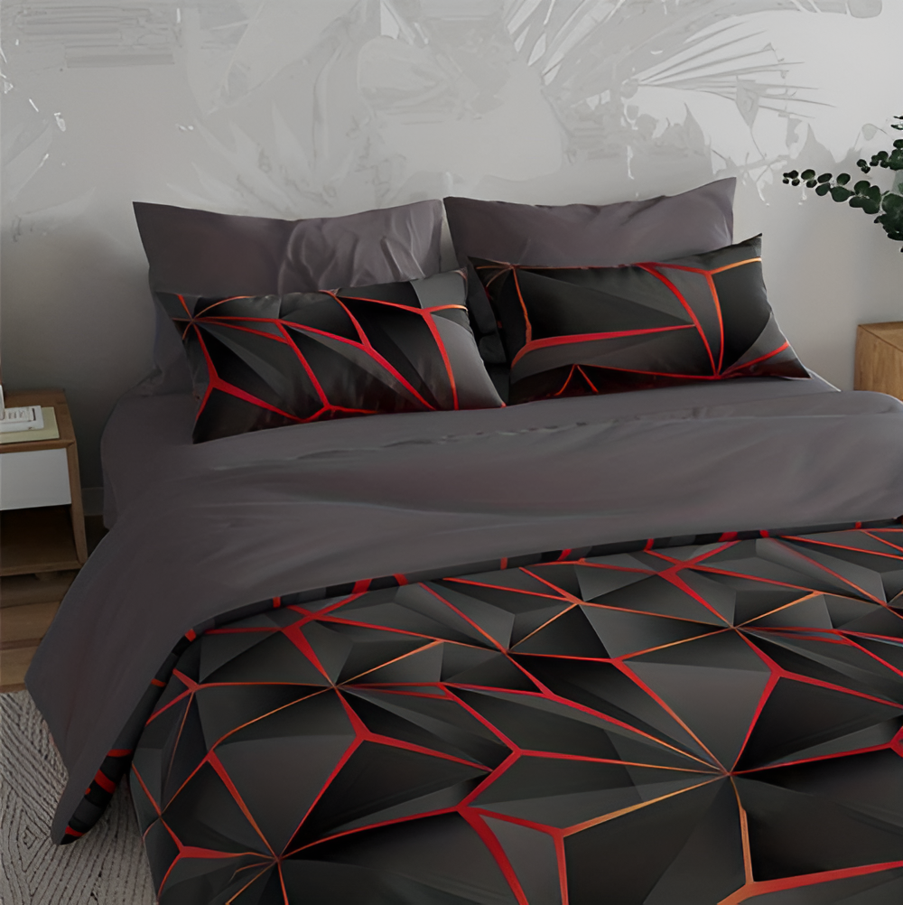 Kalsten | CLOUDLUX - Fluffy 3D-printed check bedding set