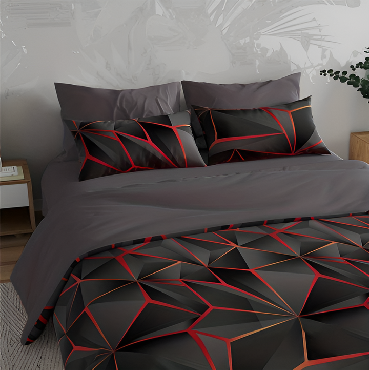 Kalsten | CLOUDLUX - Fluffy 3D-printed check bedding set