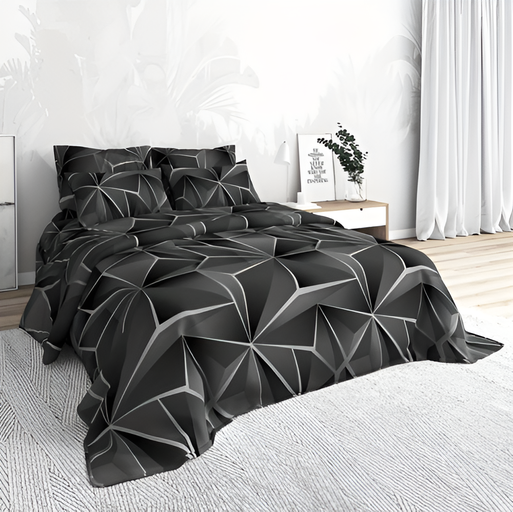 Kalsten | CLOUDLUX - Fluffy 3D-printed check bedding set