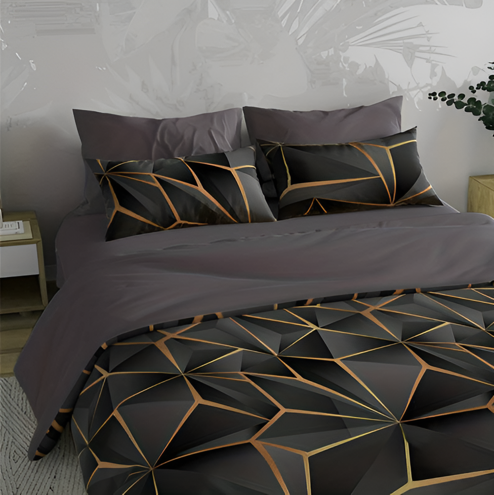Kalsten | CLOUDLUX - Fluffy 3D-printed check bedding set