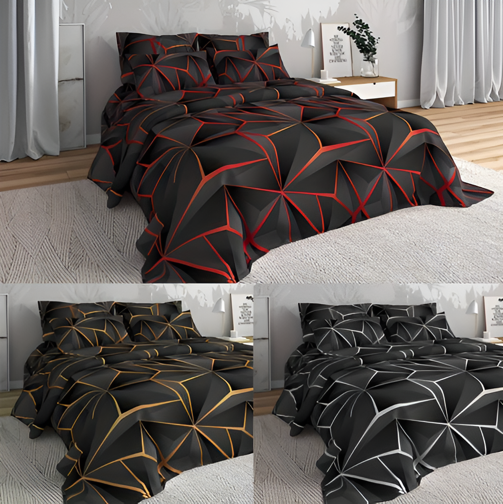 Kalsten | CLOUDLUX - Fluffy 3D-printed check bedding set