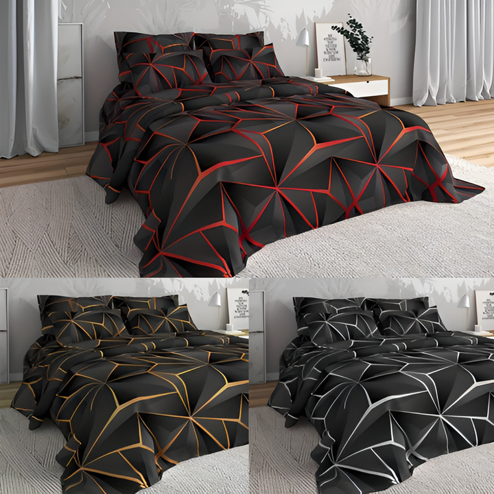 Kalsten | CLOUDLUX - Fluffy 3D-printed check bedding set