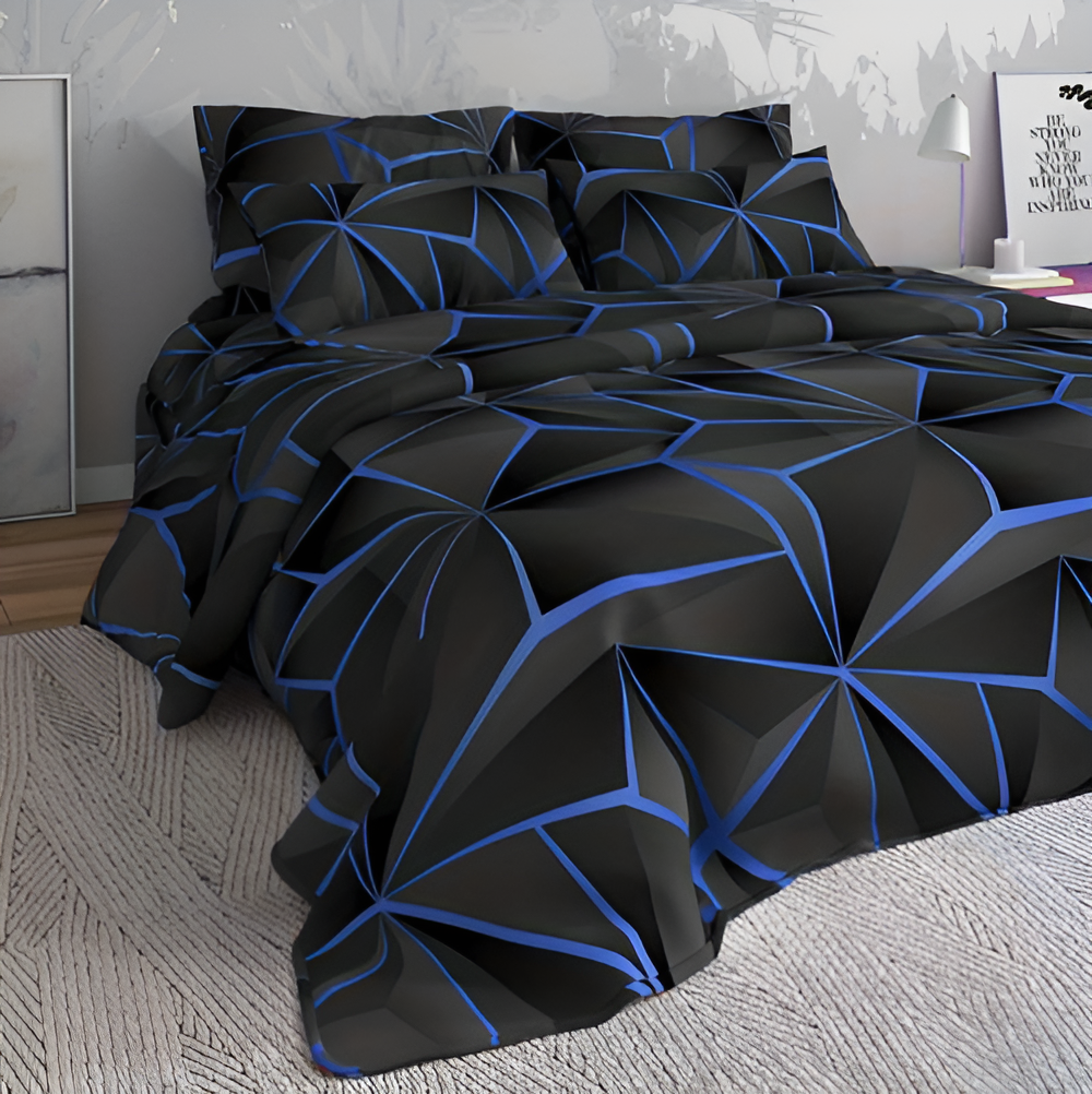Kalsten | CLOUDLUX - Fluffy 3D-printed check bedding set