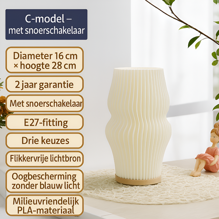 LunaSwirl | Luxury Modern Swirl LED Table Lamp – Elegant Ambient Lighting | Kalsten