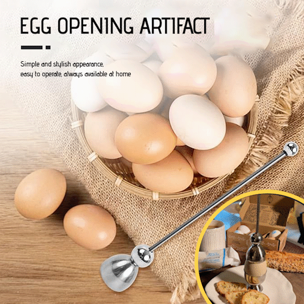 Kalsten | Luxurious Egg Opener made of Stainless Steel – Perfect for Breakfast Eggs & Soft Boiled Eggs