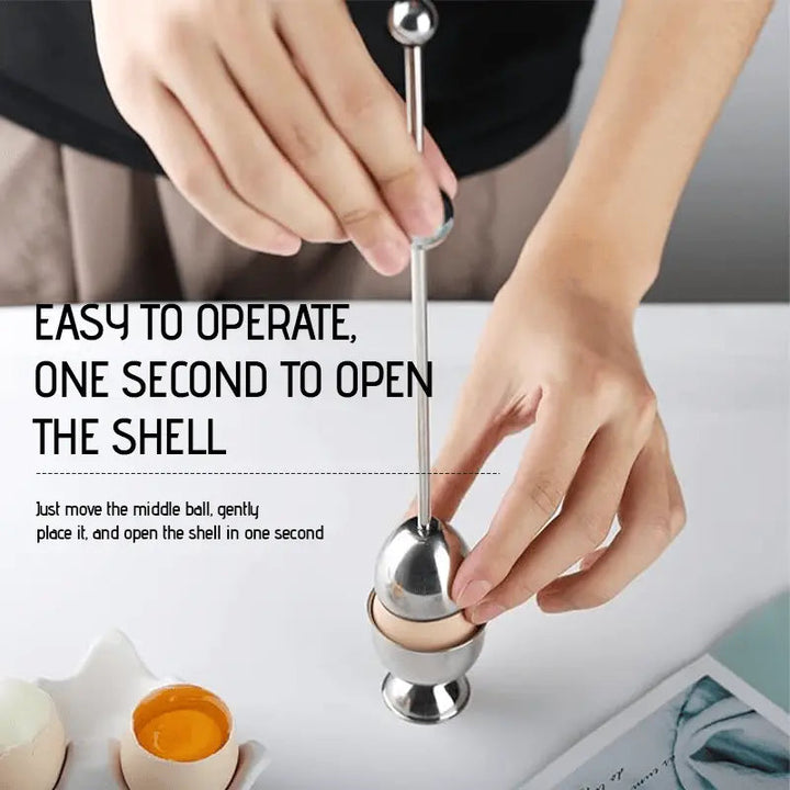 Kalsten | Luxurious Egg Opener made of Stainless Steel – Perfect for Breakfast Eggs & Soft Boiled Eggs