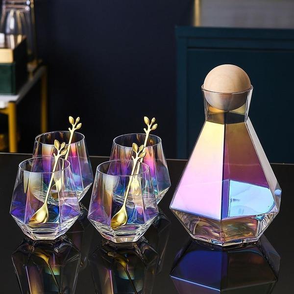 Luxury Diamond Shaped Jug and Drinking Glasses Set | Kalsten