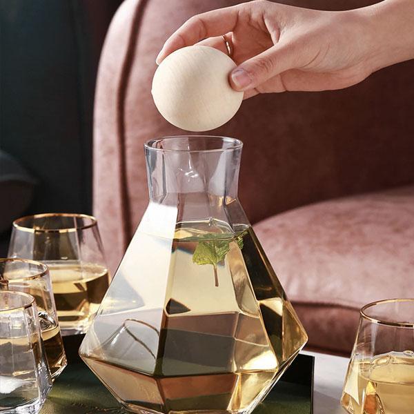 Luxury Diamond Shaped Jug and Drinking Glasses Set | Kalsten